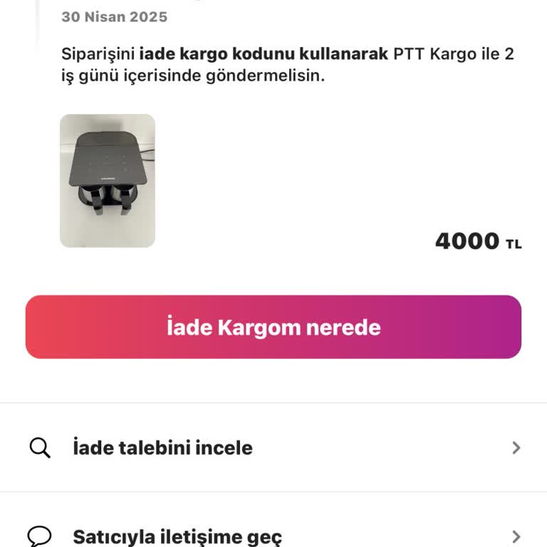 Satıcı Ürünü İade Aldı, Paramı Onaylamıyor!