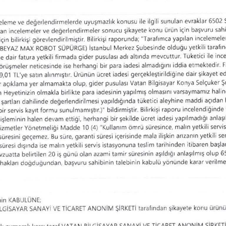 Vatan Bilgisayar'dan Hakem Heyeti Kararına Rağmen Çözüm Yok: Mağduriyetimiz Devam Ediyor