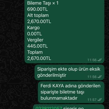 Eksik Ürün Ve Sessiz Müşteri Hizmeti Hayal Kırıklığı
