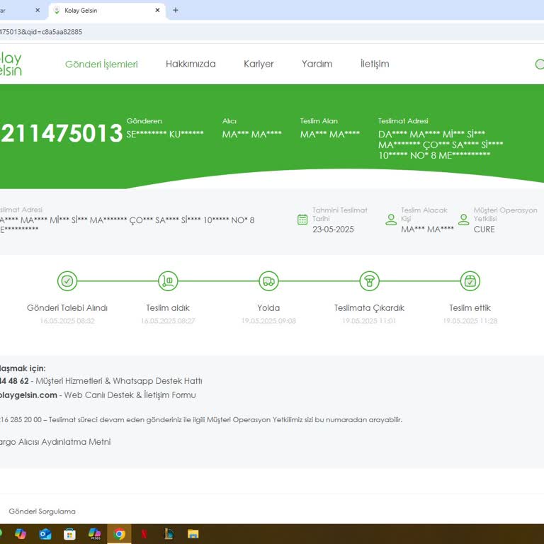 Kolay Gelsin Kargo İle İletişim Sorunu Ve Teslimat Mağduriyeti
