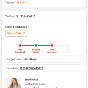 Stradivarius bestellt, zurückgeschickt aber keine Rückerstattung für Bestellung
