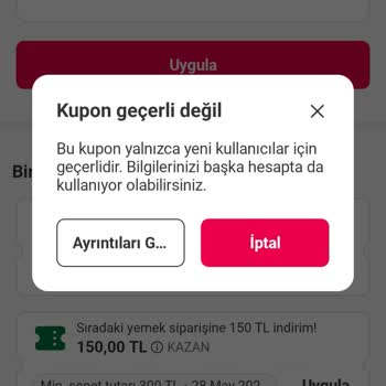 Paribu Ve Yemeksepeti Kampanyasında Açıklanmayan Şartlar Mağduriyet Yarattı