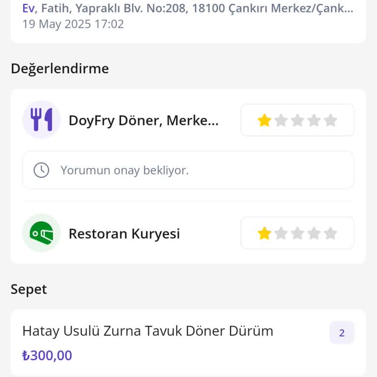 Ücretsiz Gözüken Getirme Ücreti Elden Talep Edildi, Döner De Yanmıştı