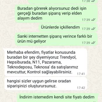 Mağaza Ve Online Fiyat Farkı İle İlgisiz Müşteri Hizmetleri