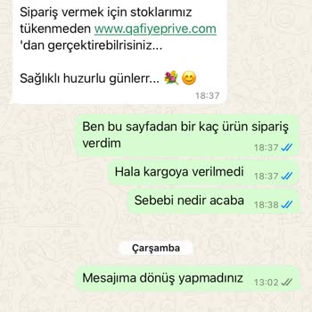 Qafiye Prive'den Siparişlerim Gönderilmiyor, Mağdur Edildim