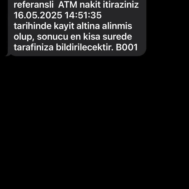 ATM'den Para Çekme İşleminde Para Verilmedi, Sorun Çözülmedi