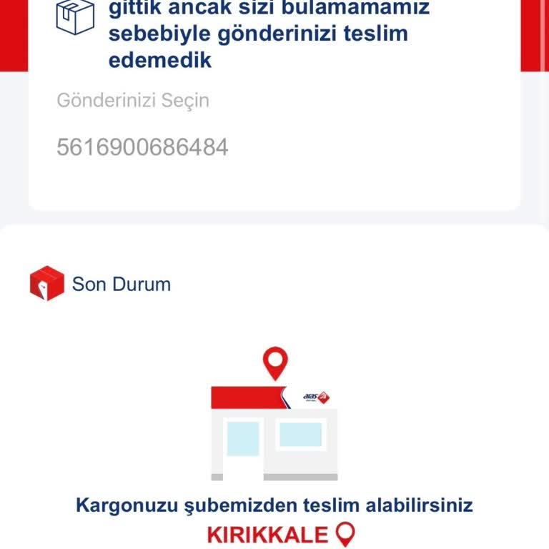 Aras Kargo Kırıkkale Şubesi Teslimat Sorunu Ve Yanıltıcı Bilgilendirme
