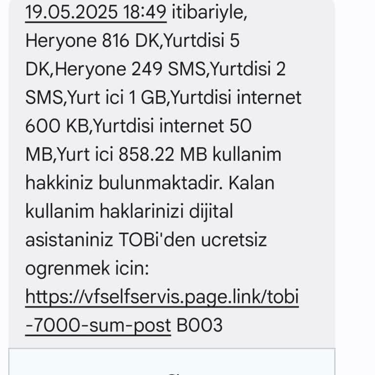 Hediye İnternetim Kullanılamıyor, Tarifedeki GB'larım Bitiyor