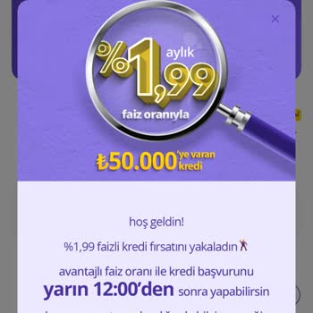 Kampanya Şartlarını Sağlamama Rağmen 0 Faizli Kredi Tanımlanmadı