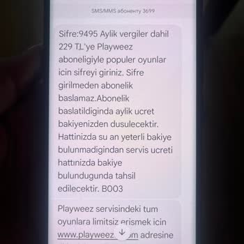 Yanlışlıkla Abone Olduğum Oyuncak Uygulama İçin Haksız Ücret Talebi