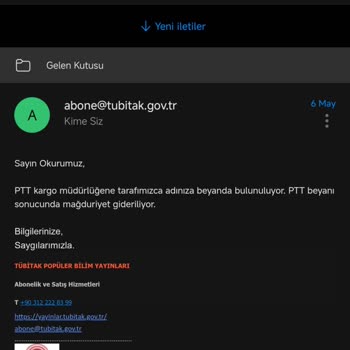 TÜBİTAK Dergi Aboneliğinde Teslimat Ve İletişim Sorunu
