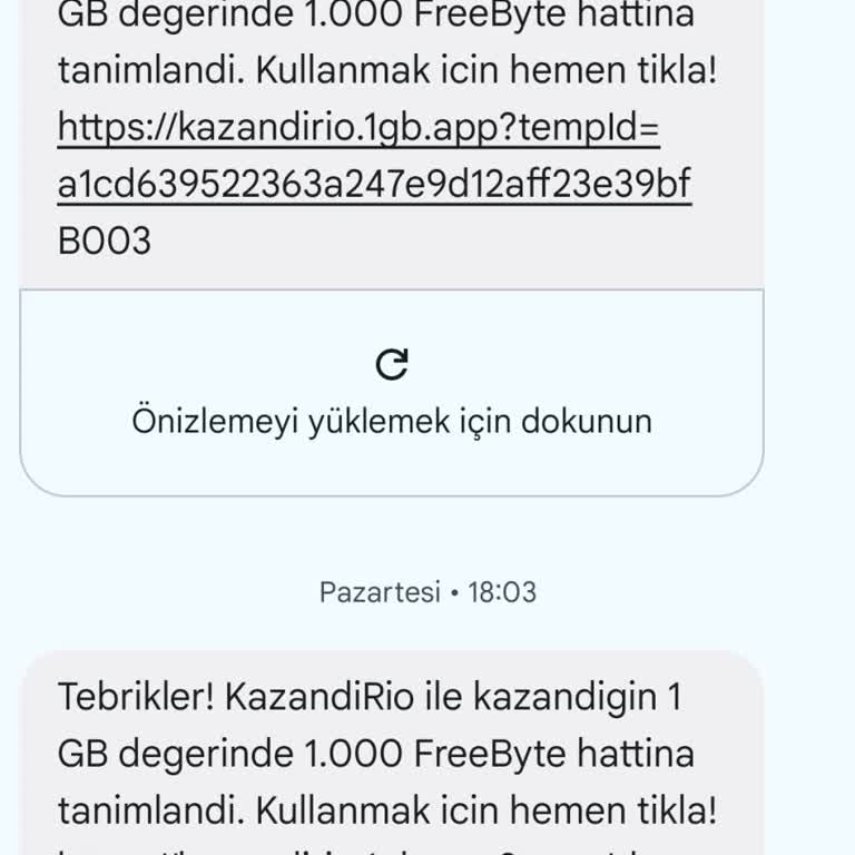 Kazandirio İnternet Hediyesi Hala Yüklenmedi Bekliyorum