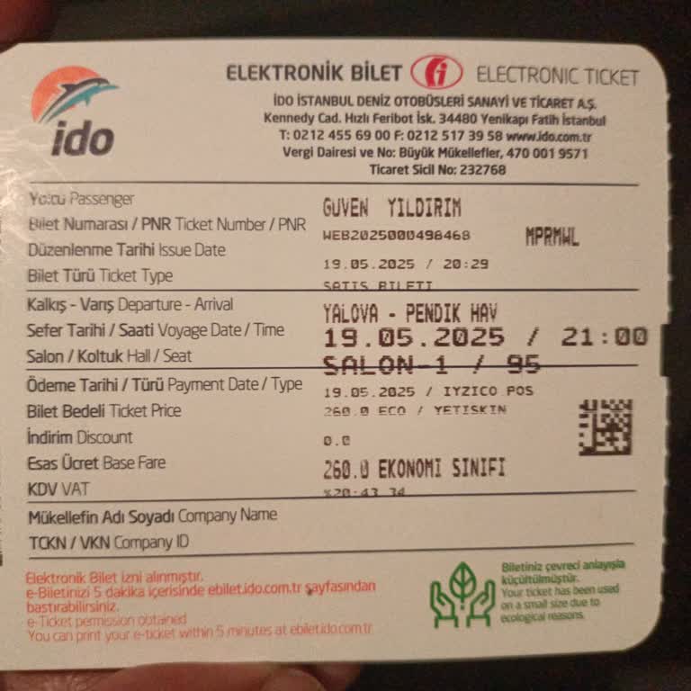 İDO'da Araç Eklenmeyen Bilet İçin Mağduriyet Yaşadım