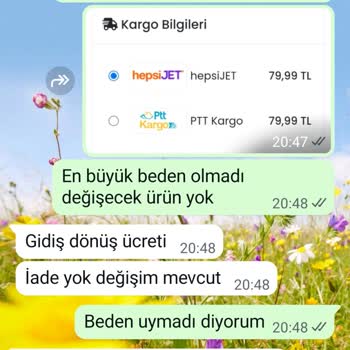 Yanlış Beden Tablosu Ve Kaba Müşteri Hizmeti Nedeniyle İade Sorunu