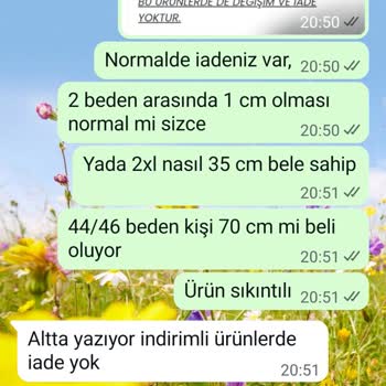 Yanlış Beden Tablosu Ve Kaba Müşteri Hizmeti Nedeniyle İade Sorunu