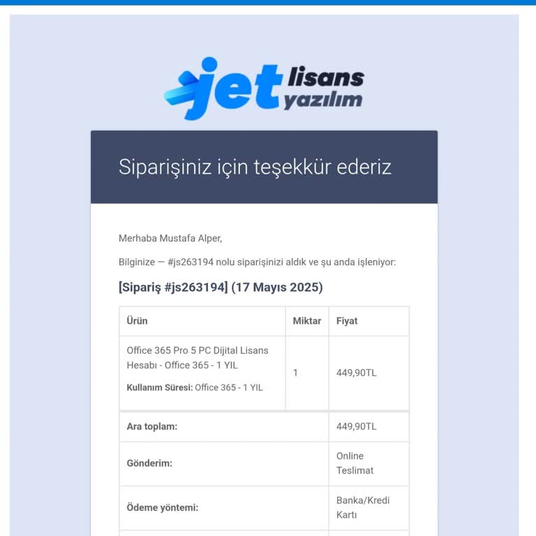Satın Aldığım Office 365 Lisansı Çalışmıyor, İade Ve Çözüm Bekliyorum