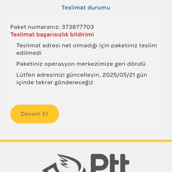 Yanlış Adrese Giden Kargo Sonrası Sahte Site Uyarısı