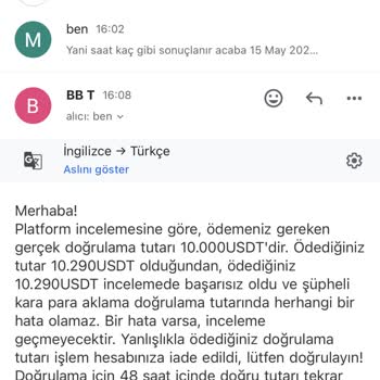 Yatırım Sonrası Hesabımda Bloke Ve Para İadesi Sorunu