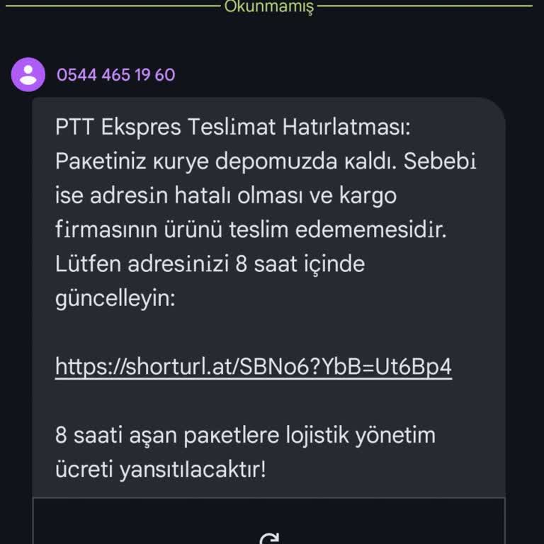 PTTden Gelen Tekrar Eden Mesajlar Nedeniyle Rahatsızlık Yaşıyorum