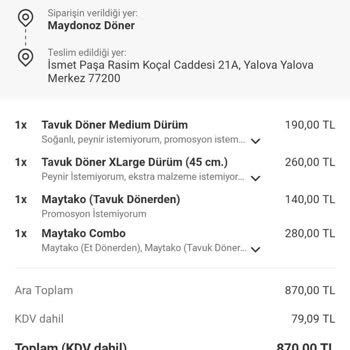 Yemeksepeti'nde İki Kez Kartımdan Para Çekildi, İade İstiyorum