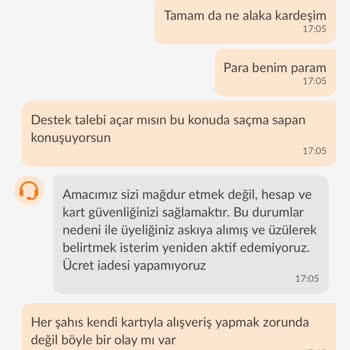 İade Edilen Siparişlerimin Ücret İadesi Yapılmadı Ve Hesabım Askıya Alındı