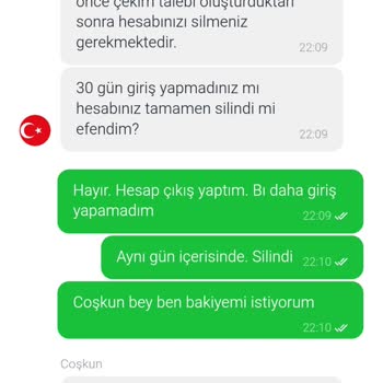 Hesap Silme Talebim Sonrası Bakiyem Kayboldu