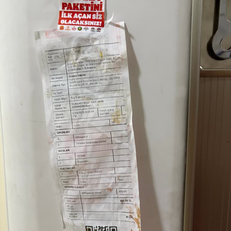 Siparişim Geç Ve Hatalı Teslim Edildi, Soğuk Ve Eksik Ürün Geldi