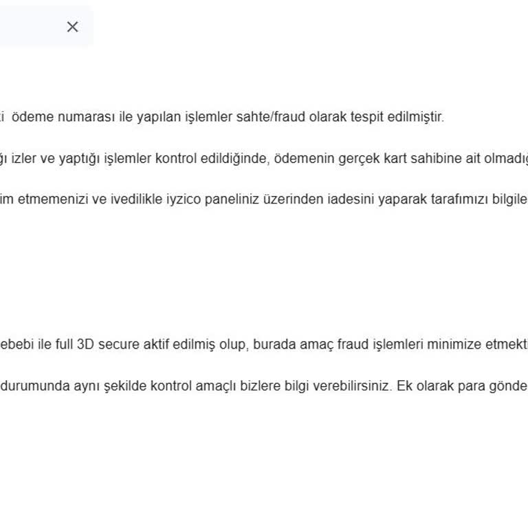 İyzico Iyzico Ödeme Entegrasyonunda Güvenlik Sorunu Nedeniyle Mağduriyet Yaşadık