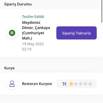 Geç Gelen Sipariş Ve Kötü Kalitede Yemek Deneyimi