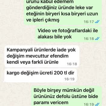 Aldığım Ürün Defolu Geldi, İade Kabul Edilmedi