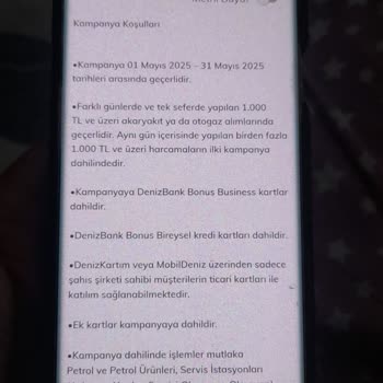 Denizbank Bonus Kart Kampanyasında Şartlar Ve Müşteri Hizmetleri Çelişkisi