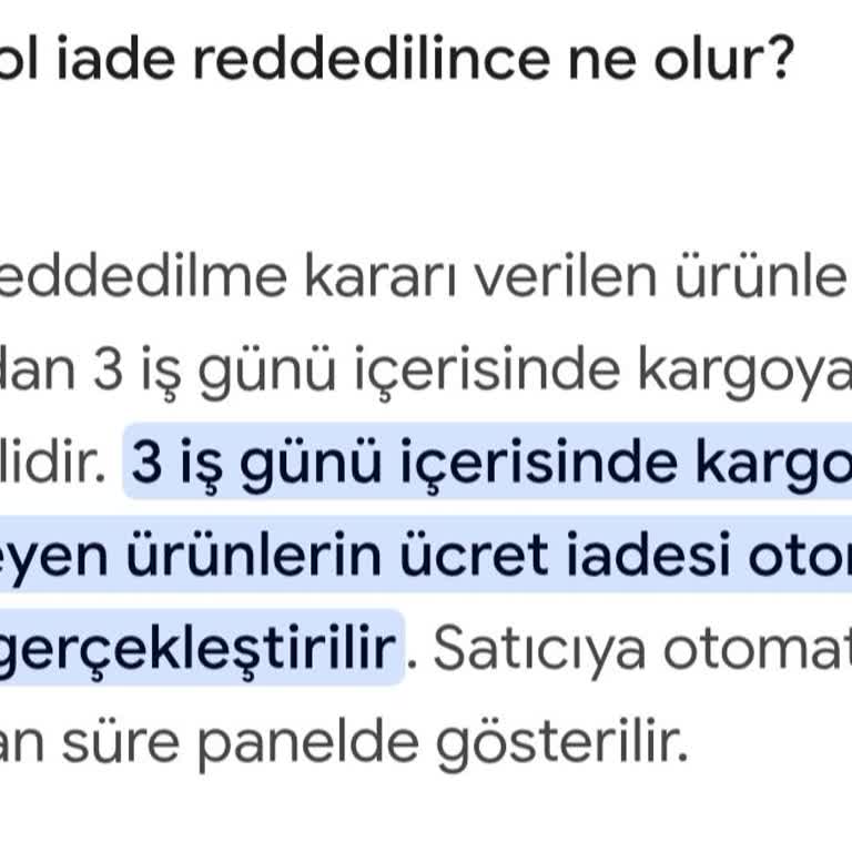 İade Talebim Reddedildi, Para İadem Yapılmadı