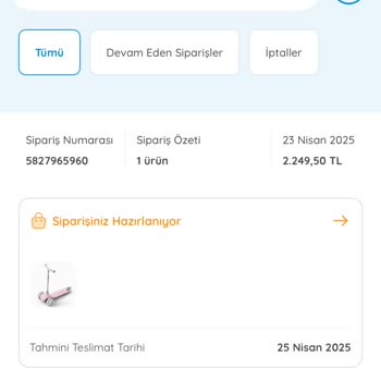 23 Nisan'dan Beri Siparişim Gönderilmiyor, Çözüm Bekliyorum