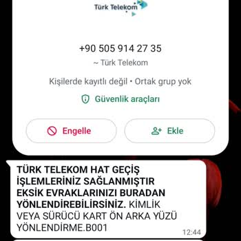 Türk Telekom Kimlik Bilgilerim İzinsiz Talep Edildi, Mağduriyet Yaşadım