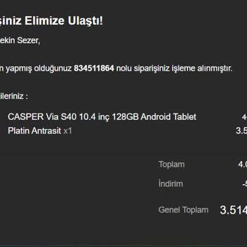 Sipariş Verdiğim Site Kapanınca Tabletim Ve Param Mağdur Oldu