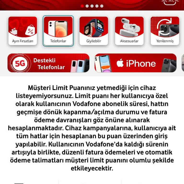 Vodafone Akıllı Saat Alımında Puanım Silindi, Geri Yüklenmiyor