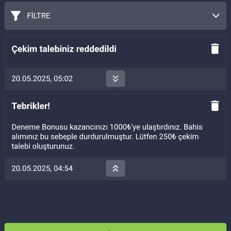 Betpuan Deneme Bonusu Kazancım Ödenmedi