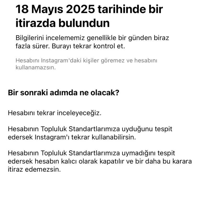 Instagram Hesabım Uyarı Olmadan Kapatıldı, Mağdurum!