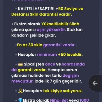Satın Aldığım Hesapta Söz Verilen Kostüm Sayısı Eksik Ve Destek Talebim Reddedildi