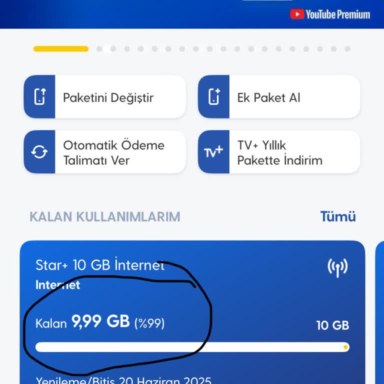 İnternet Paketim Yenilendikten Sonra Eksik GB Sorunu Yaşadım