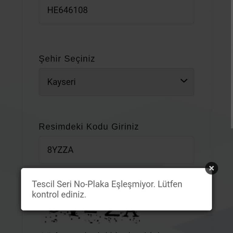 Tüvtürk Randevu Sisteminde Plaka Ve Tescil No Hatasıyla İşlem Yapılamıyor