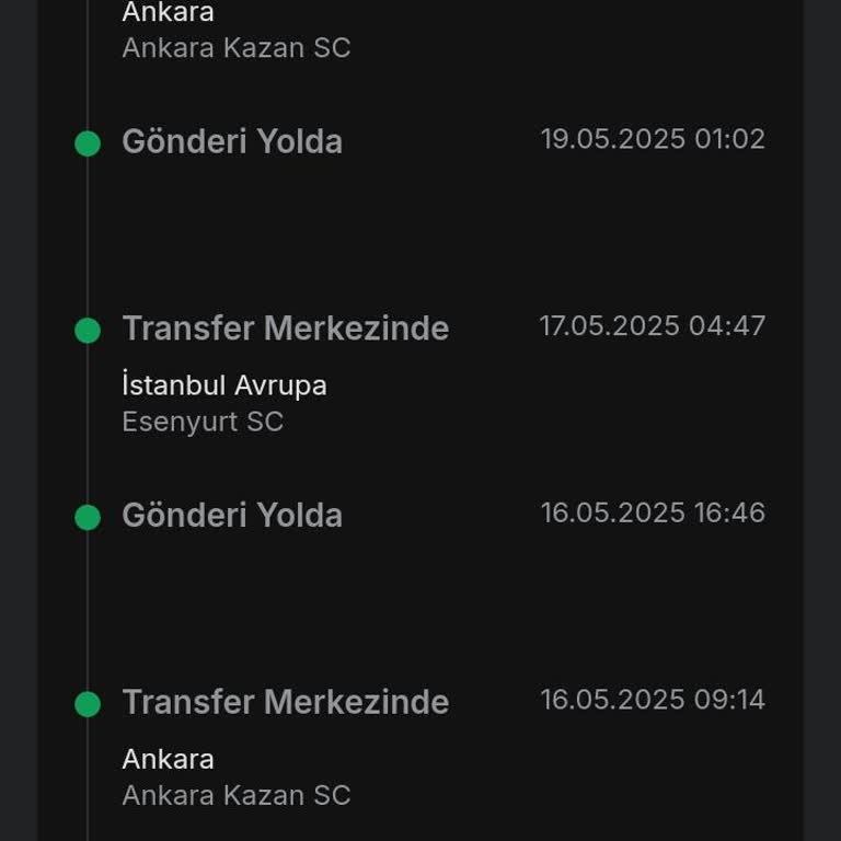 Siparişim Sürekli Şehir Değiştiriyor Teslim Edilmiyor
