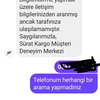 Sürat Kargo Şubesi Ve Genel Merkezden Çözüm Alamıyorum