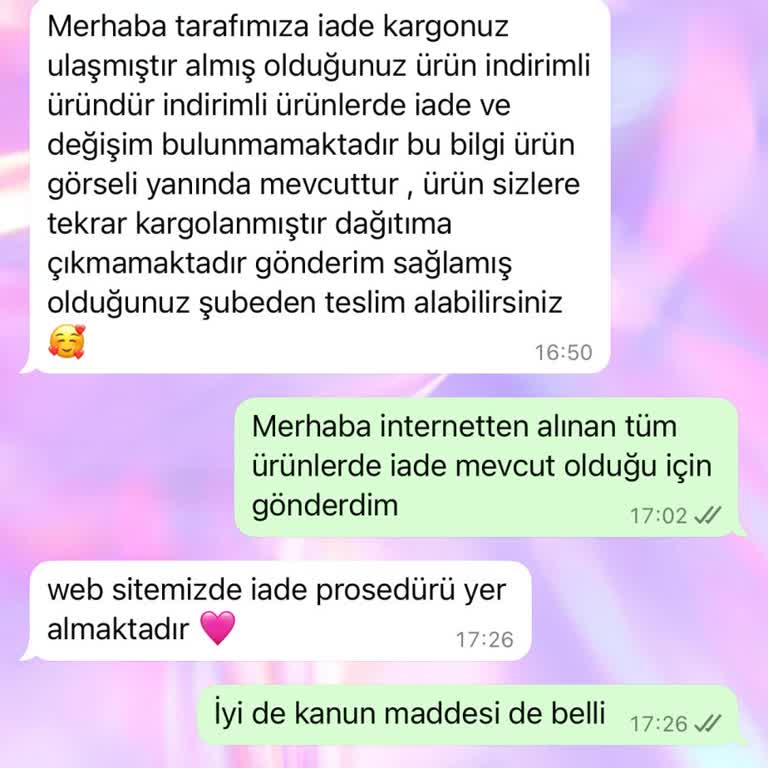 Yasal İade Hakkım Kampanya Gerekçesiyle Engelleniyor