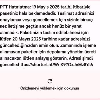 PTT Adı Kullanılarak Yapılan Güvensiz SMS Ve Bilgi Güvenliği Endişesi