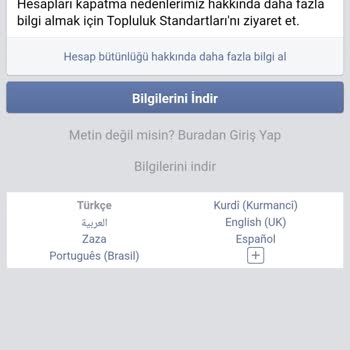 Yanlışlıkla Kapatılan Facebook Hesabımın Açılmasını İstiyorum