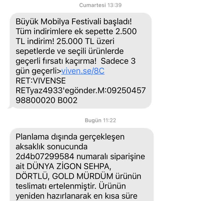Vivense Siparişim 3 Aydır Teslim Edilmedi, Mağdur Edildim