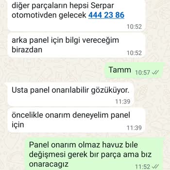 Ekspertiz Sürecinde Parça Değişimi Taleplerimizin Dikkate Alınmaması