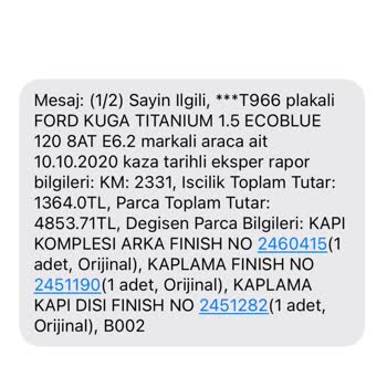 Vavacars'dan Alınan Araçta Ekspertiz Farklılığı ve Bilgi Gizlenmesi