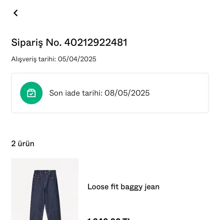 Bershka'dan İade Edilen Ürünün Ücreti Zamanında Geri Ödenmedi